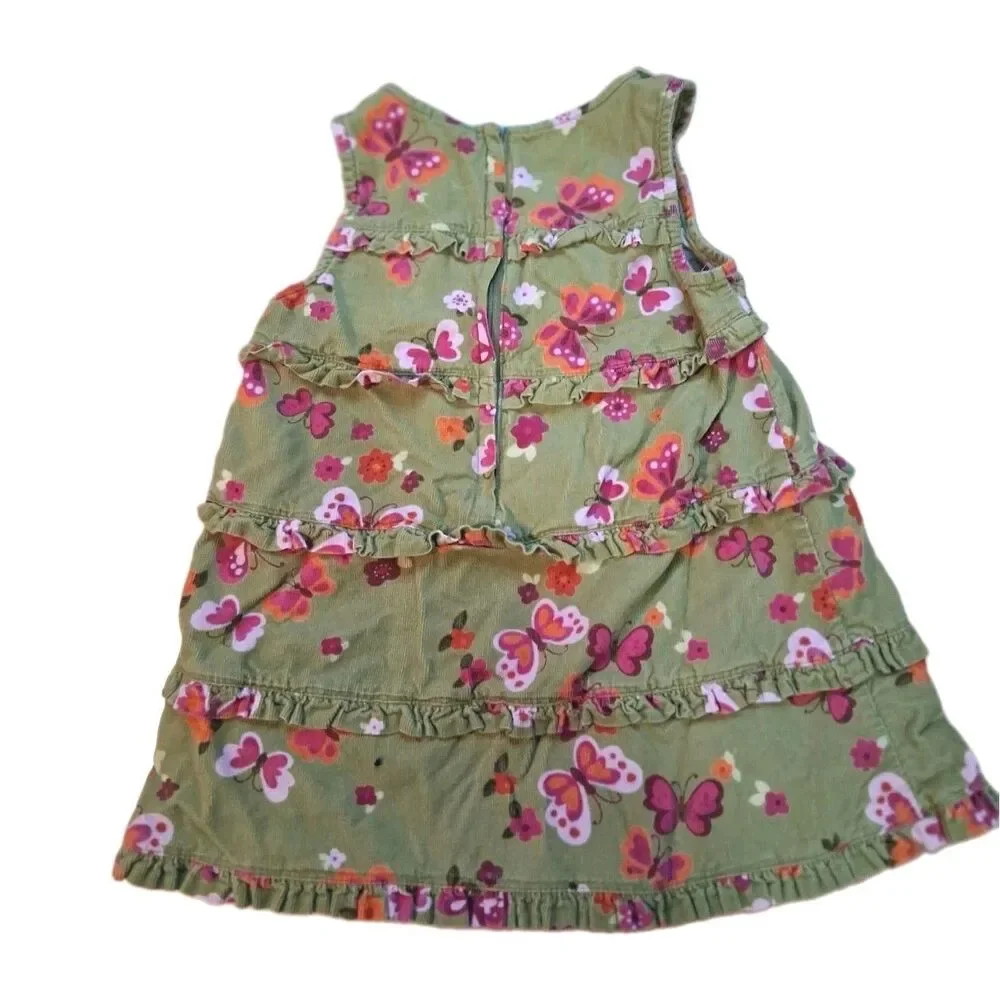 Gymboree Butterfly Girl Corduroy Jumper Dress 2T Fall Jumper